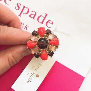 NWT Kate Spade burst into bloom floral ring SZ 7